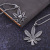 New maple leaf pendant necklace pendant hip hip hip personality skull pendant style