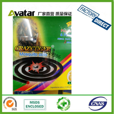  Effective CRAZY TIGER non smoke black mosquito coils make in China High quality mosquito repellent incense