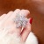 Web celebrity fashion personality can rotate personality double-layer full diamond female index finger open ring hollow snow ring