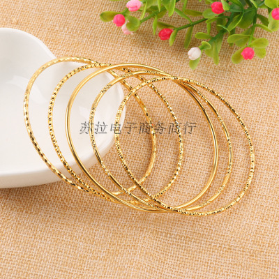 Amazon hot style spot fashion copper gold bracelet temperament fine round bracelet accessories women do not fade manufacturers direct