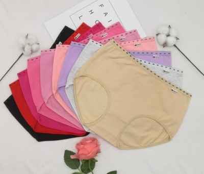 Spring and summer women's waist head small print briefs creative fashion underwear women's waist pure color underwear