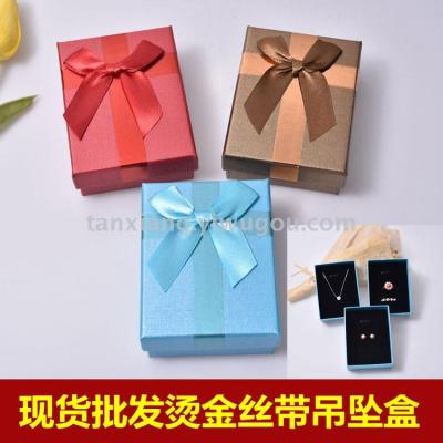 Spot world cover earrings and rings multi-purpose jewelry box pearlescent paper hot gold bow tie locket