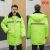 Fluorescent Green Reflective Cotton-Padded Coat with Cotton Thickened Set