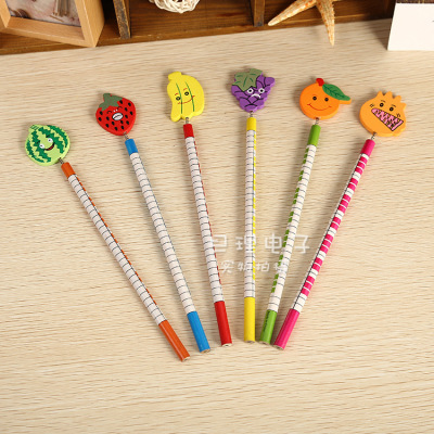 Fruit and Vegetable Plastic Pencil Foreign Trade Gifts Theaceae Pens for Writing Letters Creative Stationery Can Be Wholesale and Customized
