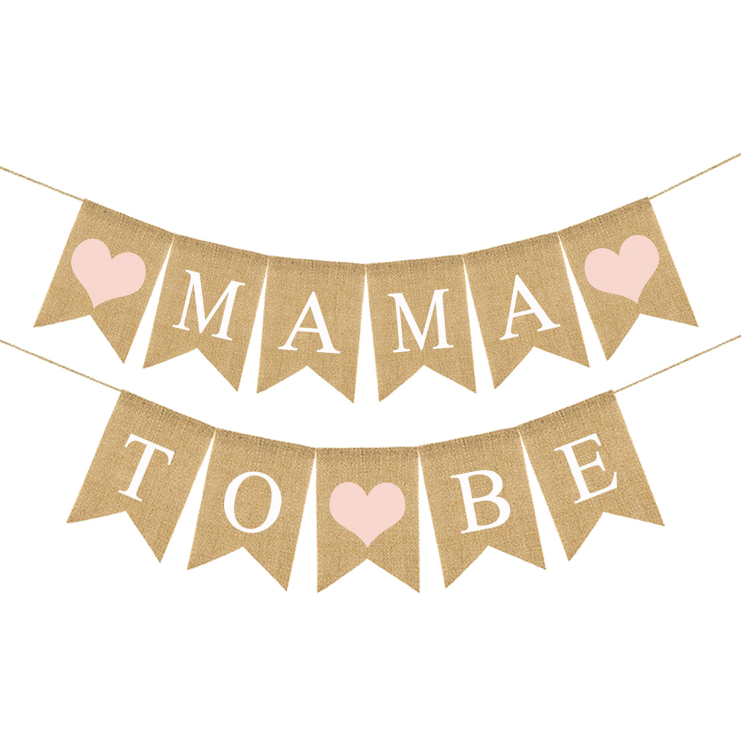 european and american youth beautiful girl expectant mother party decoration pull flag mama to be love linen swallowtail flag