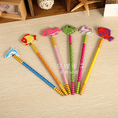 Fish Environmental Plastic Pencil Office Office Supplies Pens for Writing Letters Only for Student Exams Pen Factory Direct Sales