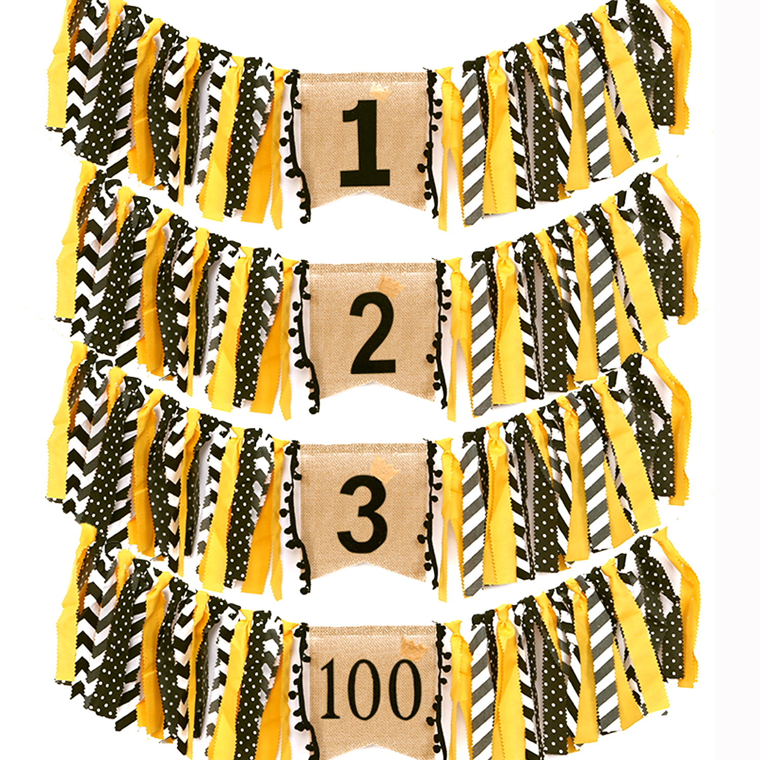 foreign trade amazon eaby supply crown boys and girls 1 2 birthday party decorations fabric pull flag