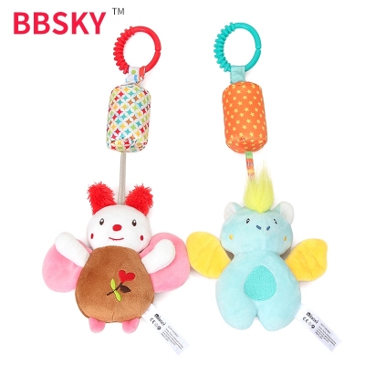 Bbsky Infant Educational Plush Toy Cute Butterfly Bat Baby Wind Chime Lathe Hanging