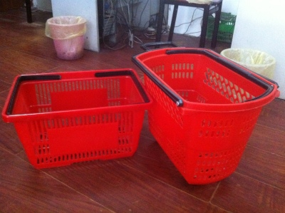 supermarket shopping plastic basket hand basket