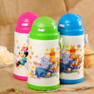 Origin goods 10 yuan store goods cup children's thermos cup cute cartoon printing cup