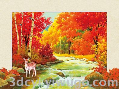 厂家直销3D 5D立体画 三维立体 30X40现货 动物 风景 可来图定制