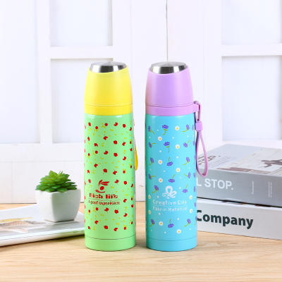 Small and lovely fresh style thermos GMBH cup primary and secondary school students stainless steel drinking cup portable cups for both men and women