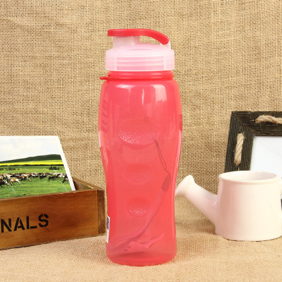 Manufacturers direct portable foreign trade original outdoor sports cup large capacity flip cover solid color space cup plastic cup