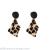 Leopard print earrings wool ball earrings plush feminine move web celebrity stud, 2019 new autumn/winter long earrings