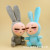 Paula cute bunny stuffed toy mini long-eared rabbit | big-eared rabbit pendant key chain gift