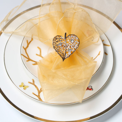 Chic Elegant Gemstone Jewel Wedding LOVE Napkin rings 