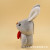 Paula bow tie rabbit plush pendant key chain plush long - eared rabbit bag pendant wedding throwing claw machine doll