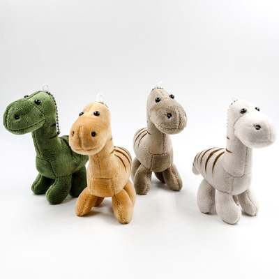 Creative round Neck Dragon Plush Key Chain Pendant Prize Claw Doll Small Dinosaur Plush Toy Gift Wholesale