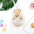 Paula Couple Bear Plush Toy Linen Bear Skirt Rabbit Plush Pendant Keychain Bag Hanging Claw Machine Doll