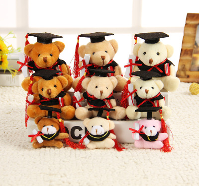 Paula Popular College Graduation Season Plush Doll Sitting Hooded Doctor Bear Toy Gift Manufacturers Can Customize
