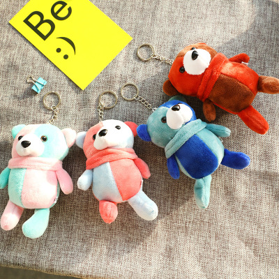 Paula 4 matching color pendant bear doll, bag accessories students decorative plush hanging decoration manufacturers direct