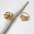 Factory Supplier  Gold Leaf Napkin Ring for Wedding 