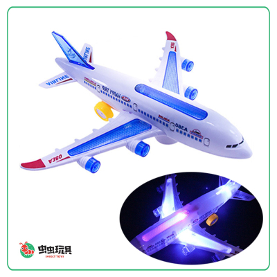 Electric universal aircraft A380 airbus musical lights children's educational toys manufacturers direct sales stand hot sales