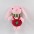 Paula Stuffed Toy Pendant Keychain Crystal Super Soft Long Ear Scarf Rabbit Spot Factory Direct Sales Gift Boutique