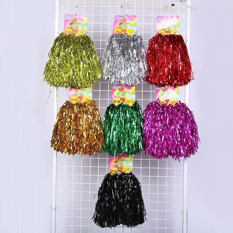 足球篮球赛拉拉队加油棒手摇花 彩球彩条表演舞蹈道具装饰批发