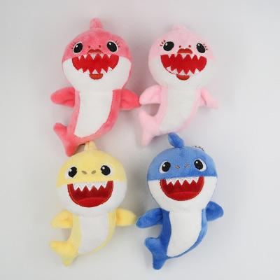 Paula Stuffed Toy Pendant Keychain Four Colors Embroidered Smiley Shark Crystal Super Soft Factory Direct Sales Gift