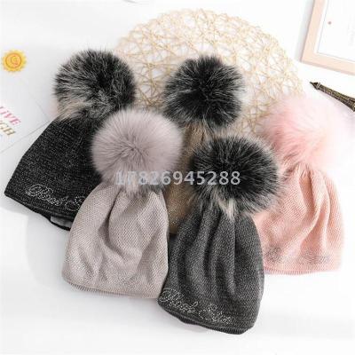 The factory direct sale simulation fair maiden raccoon hair ball hat quick sale through hot style