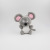 Paula Stuffed Toy Pendant Bead Necklace Crystal Super Soft Four-Color Sitting Mouse Factory Direct Sales Hot Sale