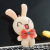 Paula Cartoon Rabbit Little Doll Plush Toy Bow Tie Bunny Pendant Keychain Color Rabbit Wedding Throws