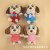 Paula Creative Dog Plush Pendant Keychain Couple Dog Bow Tie Dog Wedding Gifts Mobile Phone Bag Package Pendant