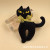 Baola Long Tail Bow Tie Cat Doll Golden Eye Cat Plush Pendant Keychain Promotional Gift Claw Machine Doll Ornaments