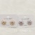 S925 silver needle personalized small earring copper plated gold set 4A zircon simple fashion high quality jewelry