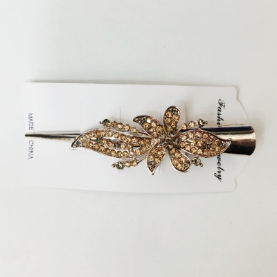 Large Headdress Hair Clip Ox Horn Hairclip Coffee Gold Tweezers Diamond Jewelry Hairpin