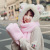 Couples autumn and winter new cute parent-child plush scarf mittens hat three-in-one kit warm and thick scarf