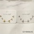 S925 silver needle six one-card small whale earring copper plated gold set 4A zircon individual simple earring female