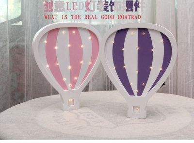 Ins grounded hot air balloon shaped LED night light children's room clothing store creative soft decoration wall decoration