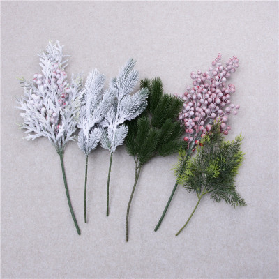 Forest white style ins spray white hair grass Forest Nordic pine cone simulation green plant simulation pine branch