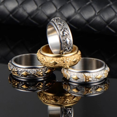 Stainless steel religious jewelry yellow Buddhism sect Buddhism south zen north feng shui supplies decoration