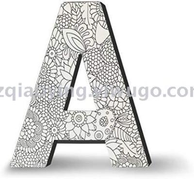 Toy painting DIY wood art density board letters wooden letters can be painted wall decorative letters