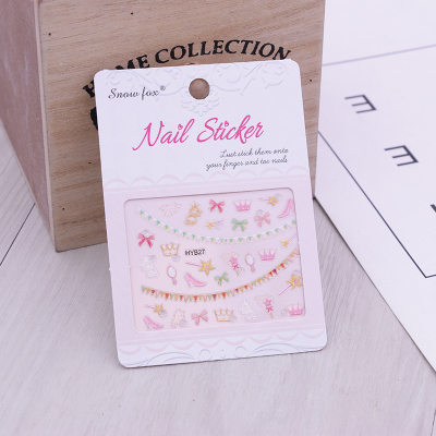 Nail art accessories 3 d 3 d white diamond Nail stickers Nail stickers back glue directly affixed to the sealing layer reinforcement