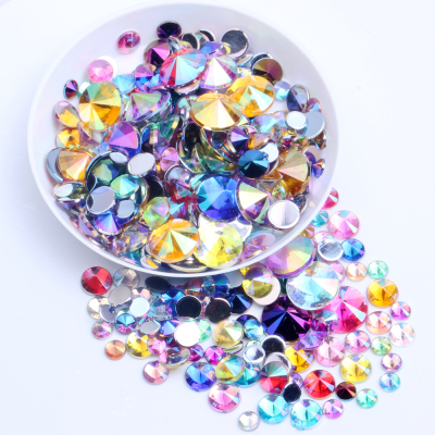 Acrylic Rhinestones Flatback Pointed 10000pcs 4mm AB Colors Glue On Bead Perfect For 3D Nails Art Phone Cases