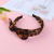 Simple Leopard Print Color Block Spot Pattern Fabric Versatile Bow Headband Hair Accessories Hair Hoop Factory Spot Direct Sales