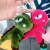 Creative cartoon ins fashion hot shot plush dinosaur series car key ring bag pendant accessories, gifts