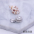 Sterling silver zircon round necklace female Korean fashion pigeon egg single diamond pendant