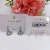 Yiwu S925 silver needle fan-shaped earring copper plated genuine gold set 4A zircon simple fashion high quality jewelry