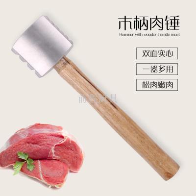 Pine hammer wooden handle steak hammer solid beat kitchen gadget